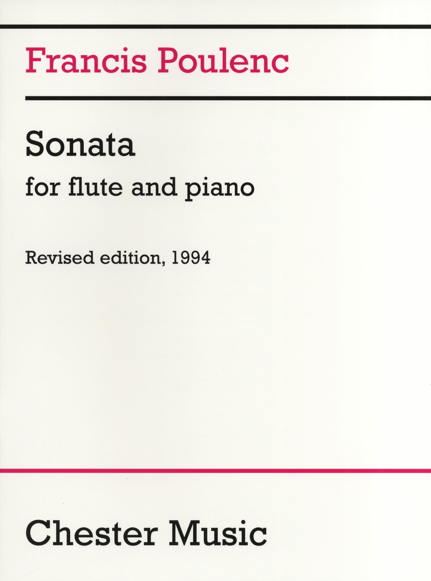 Poulenc Sonata for Flute and Pno CH