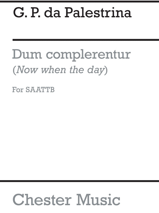 Palestrina Dum complerentur SATB CH
