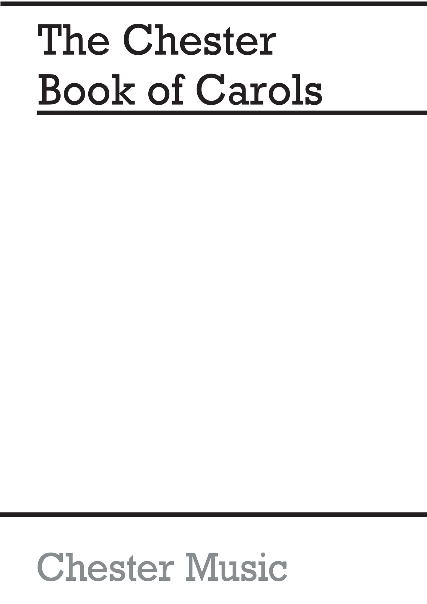 Chester Bk of Carols SATB