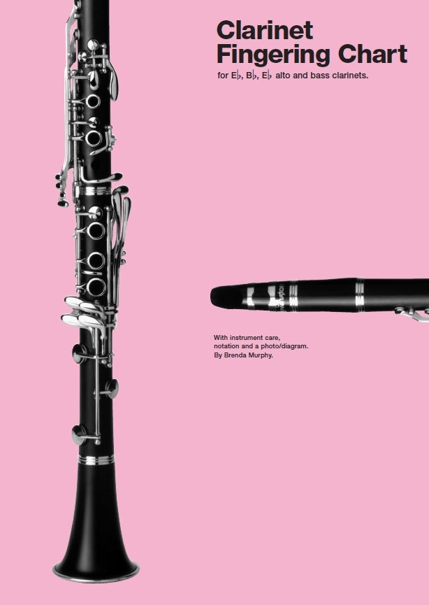 Clarinet Fingering Chart CH A4 Pink