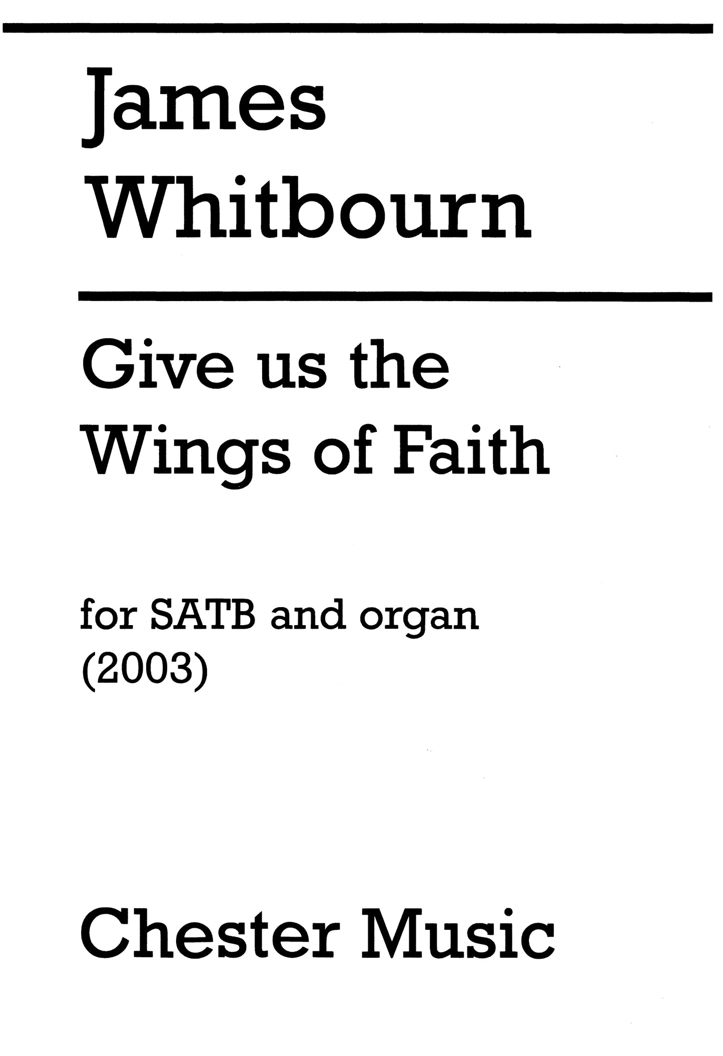 Whitbourn Give Us The Wings Of Faith SA