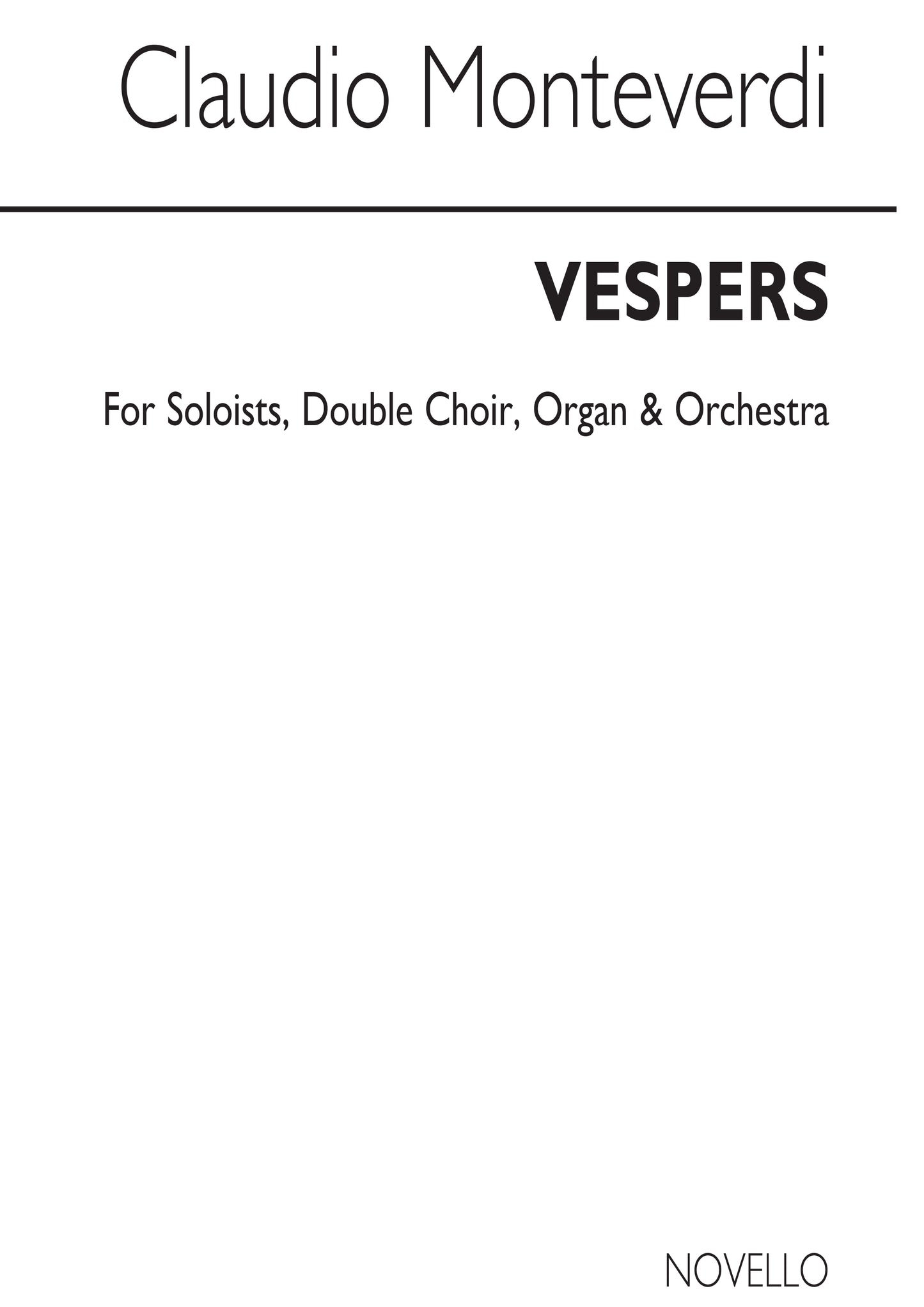 Monteverdi Vespers Stevens V/S NOV