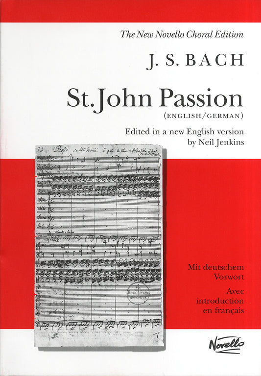 Bach St John Passion V/S NOV Eng/Ger Je
