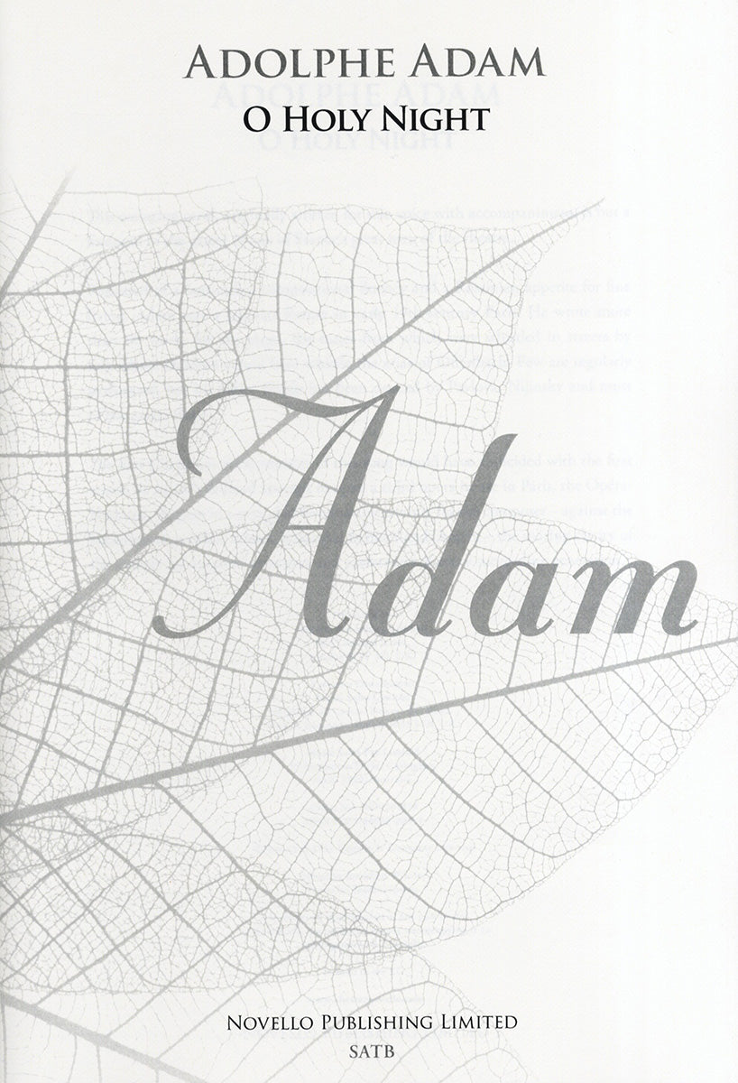 Adam O Holy Night SATB