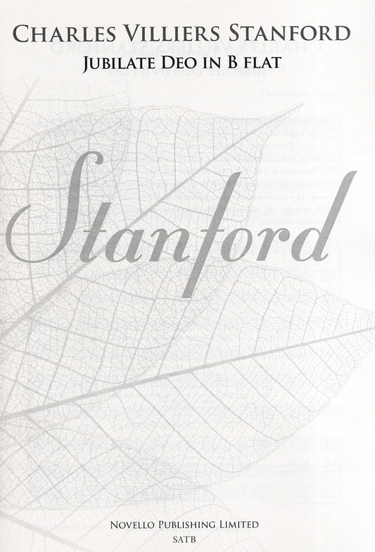 Stanford Jublilate Deo BFlat SATB New N