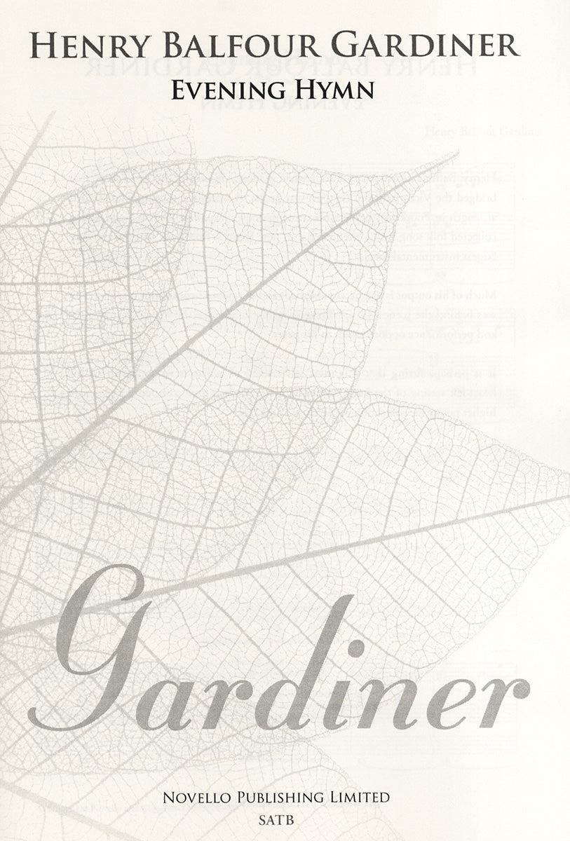 Gardiner Evening Hymn NOV