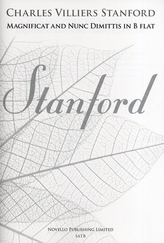 Stanford Mag & Nunc in Bb SATB/Org NOV
