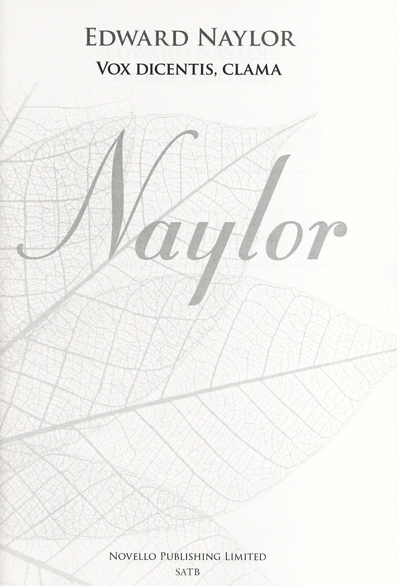 Naylor Vox Dicentis, Calma SATB NOV