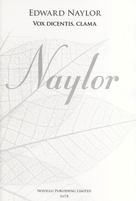 Naylor Vox Dicentis, Calma SATB NOV