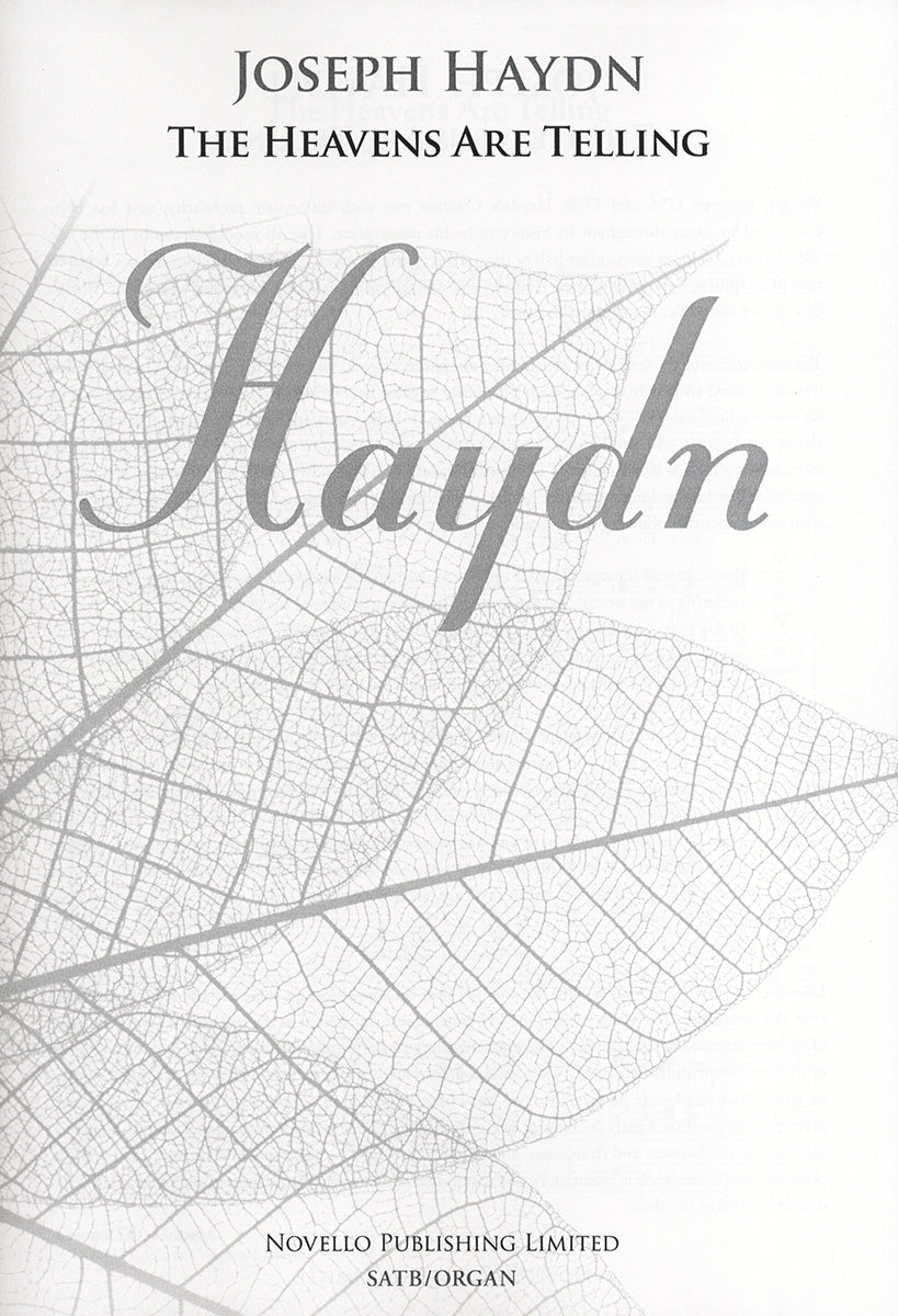 Haydn The Heavens are telling NOV