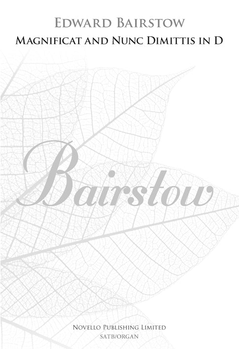 Bairstow Magnificat and Nunc Dim in D N
