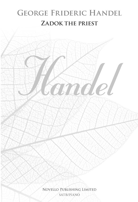 Handel Zadok the Priest SATB NOV