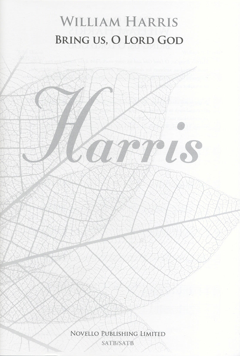 Harris Bring us O Lord God SATB NOV