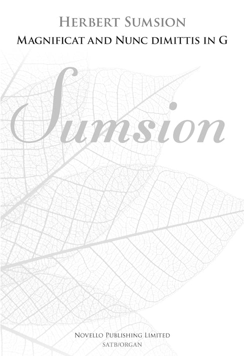 Sumsion Mag & Nunc G SATB NOV