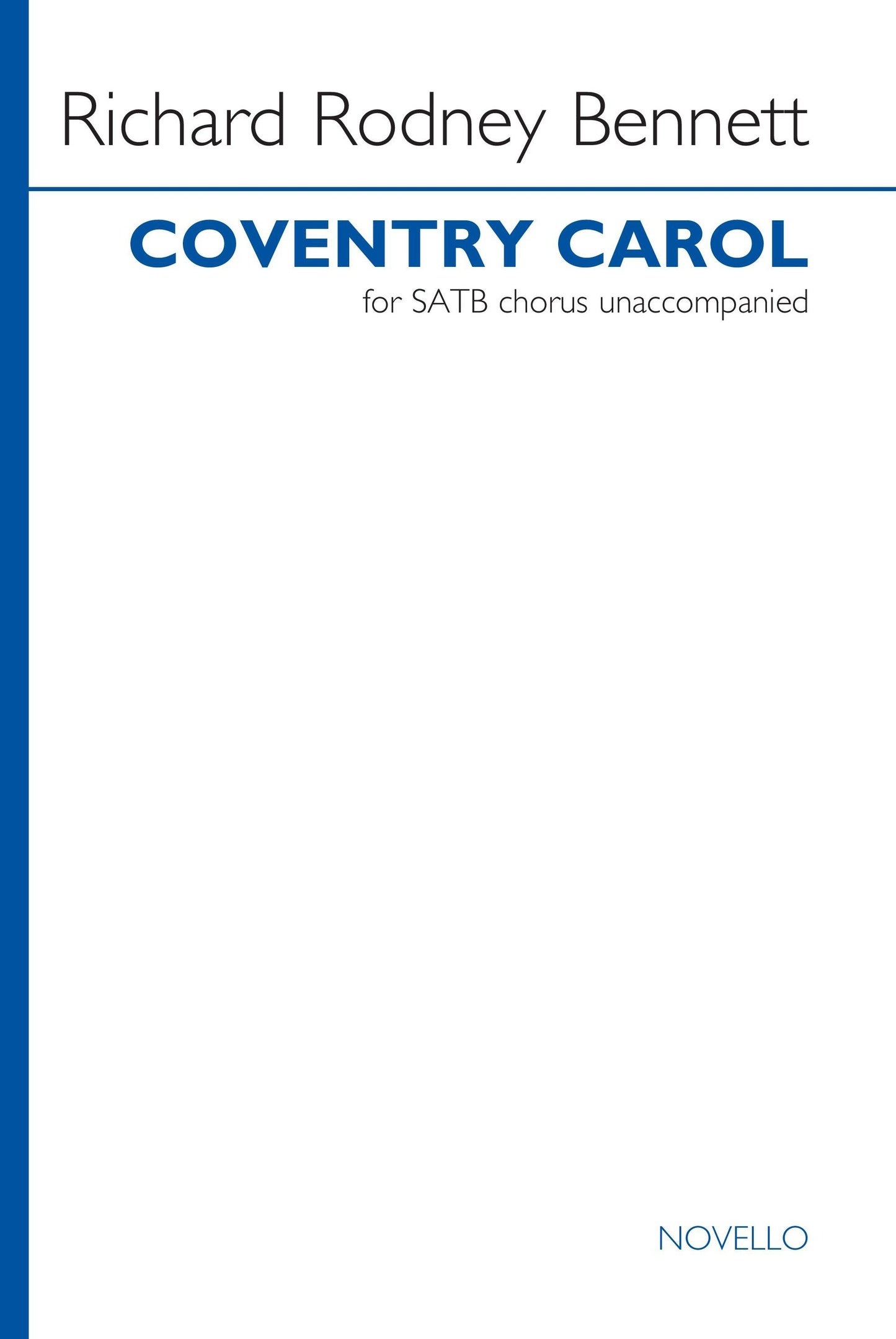 Bennett Coventry Carol SATB NOV