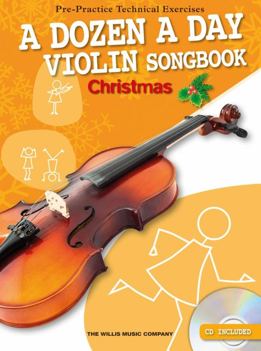 Dozen A Day Violin Songbook Christmas Book + CD Orange