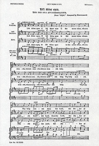 Mendelssohn Lift thine eyes SSA NOV