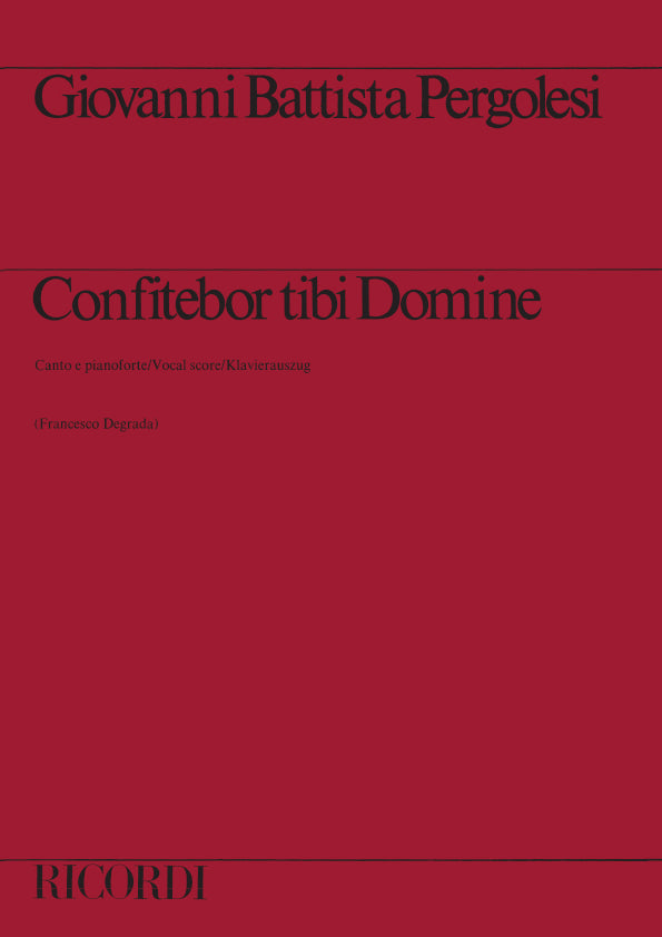 Pergolesi Confitebor tibi Domine V/S RI