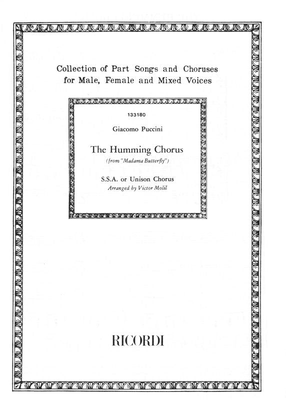 Puccini The Humming Chorus SATB RIC