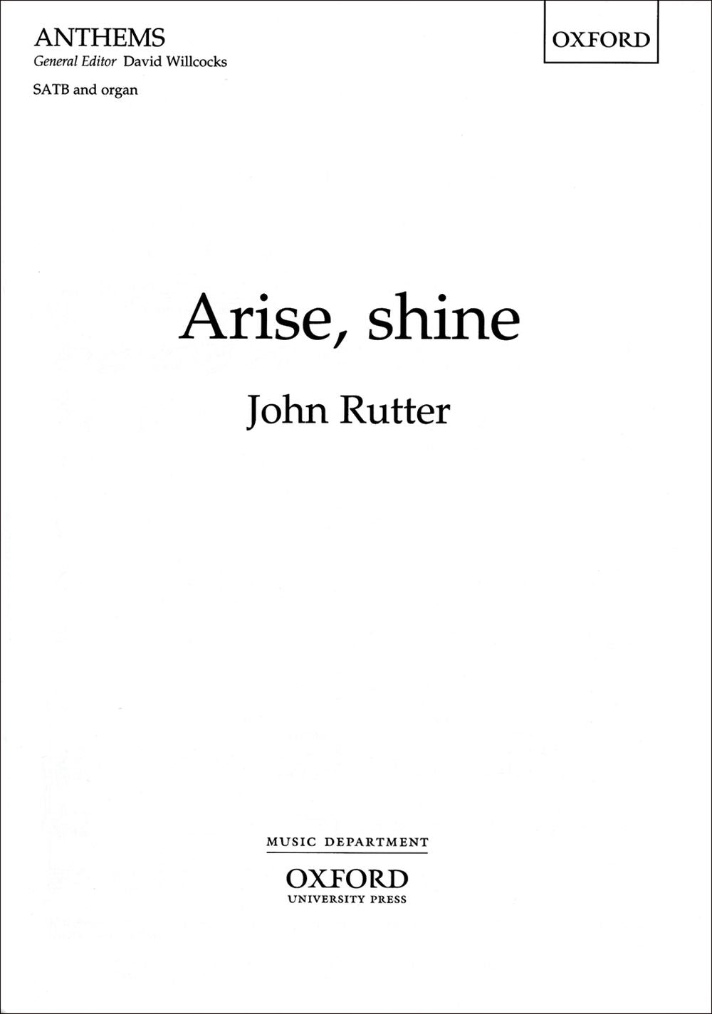 Rutter Arise, Shine SATB Org