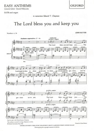 Rutter Lord Bless You & Keep You SATB O
