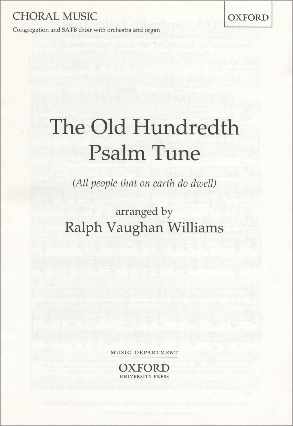 V-W Old Hundredth V/S SATB OUP