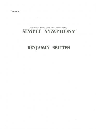 Britten Simple Symphony Vla Pt