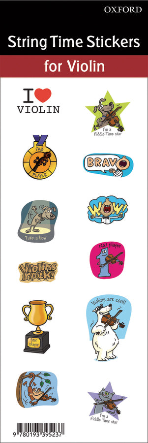 Stickers String Time Vln 6 Sheet Pk OUP