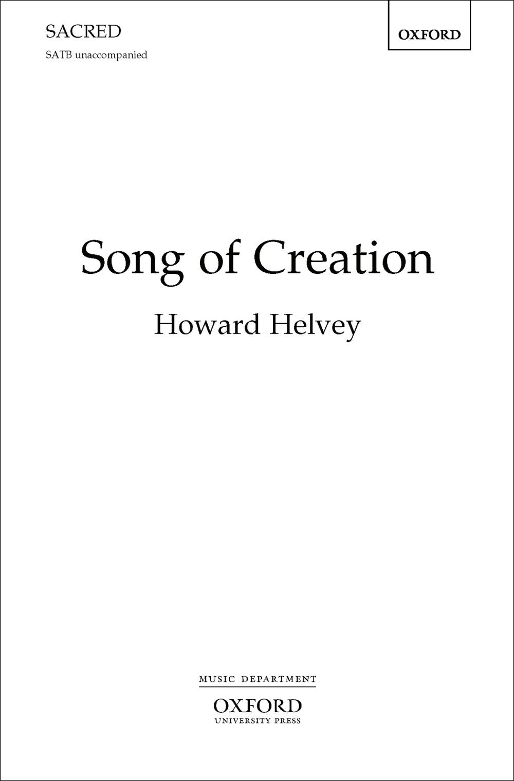 Helvey Song of Creation SATB OUP