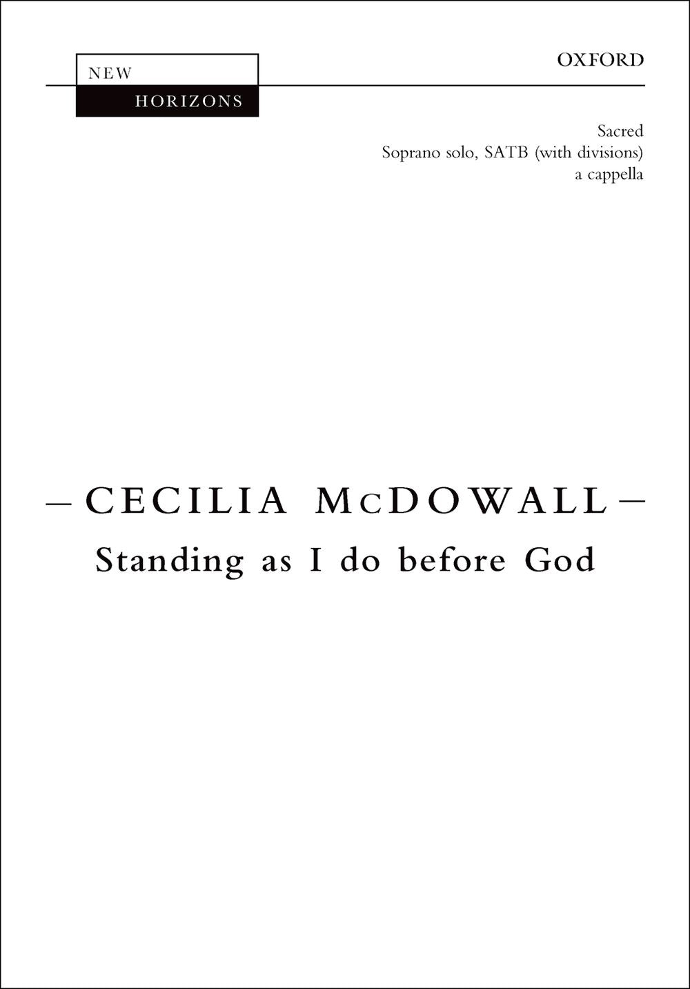 McDowall Standing As I Do Before God SA