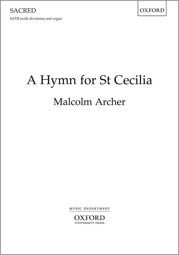 Archer Hymn for St Cecilia SATB X616 OU