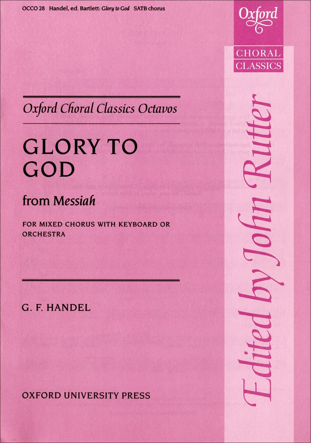 Handel Glory to God SATB OUP