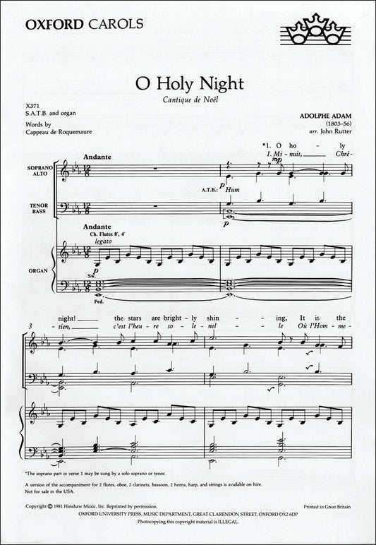 Adam Rutter O Holy Night SATB
