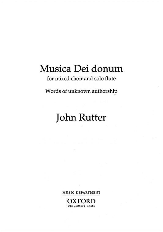 Rutter Musica Dei donum SATB+Flt OUP