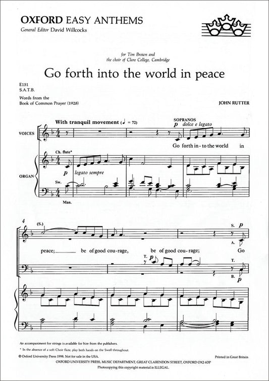 Rutter Go forth into the world in peace