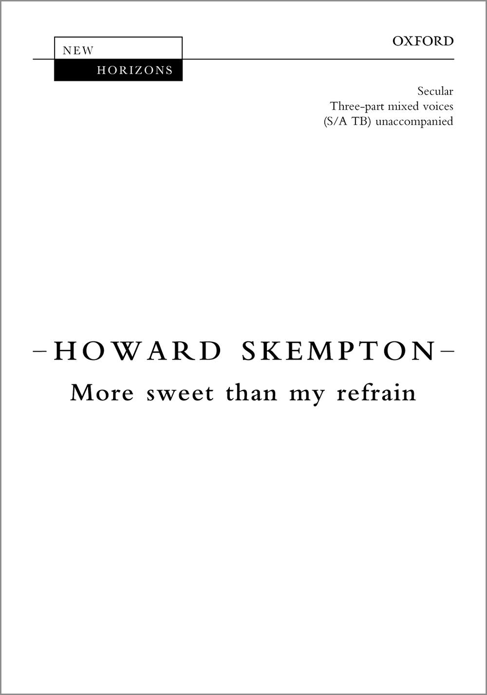 Skempton More Sweet Than My Refrain S/A