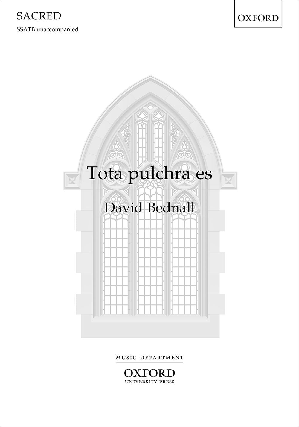 Bednall Tota pulchra es SSATB OUP