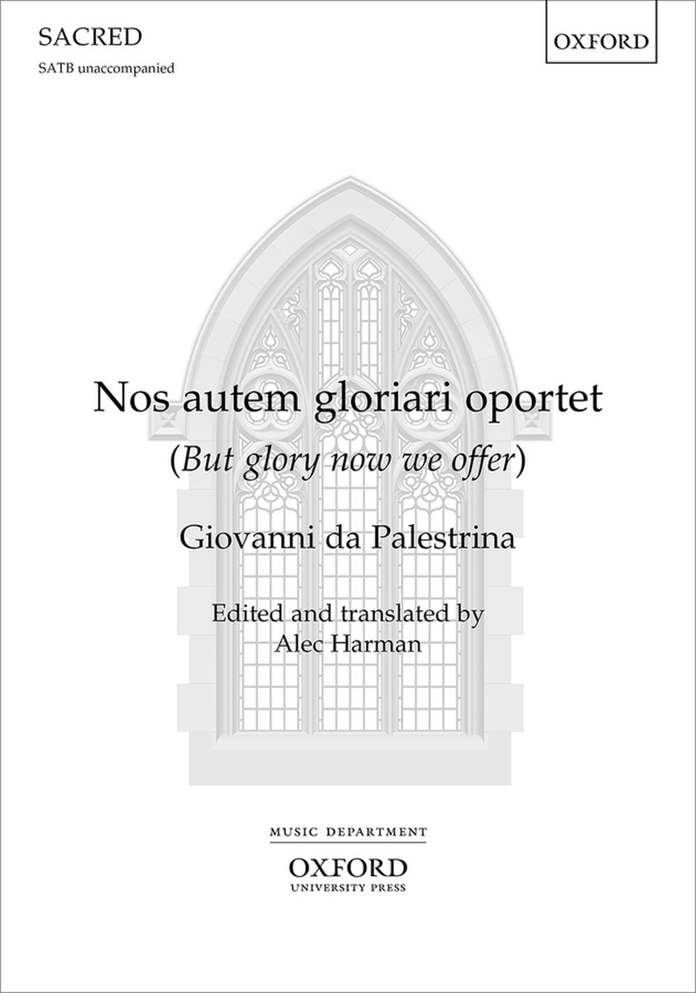 Palestrina/Harman Nos autem gloriari op