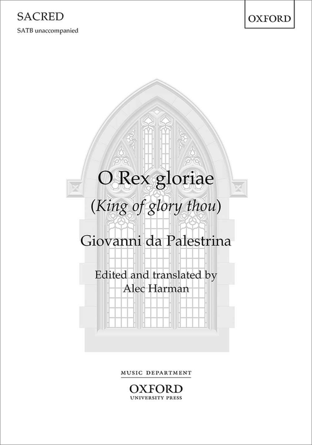 Palestrina/Harman O Rex gloriae X769