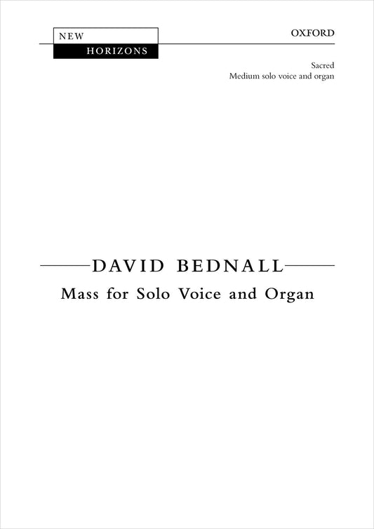 Bednall Mass for Solo Voice & Org Med V