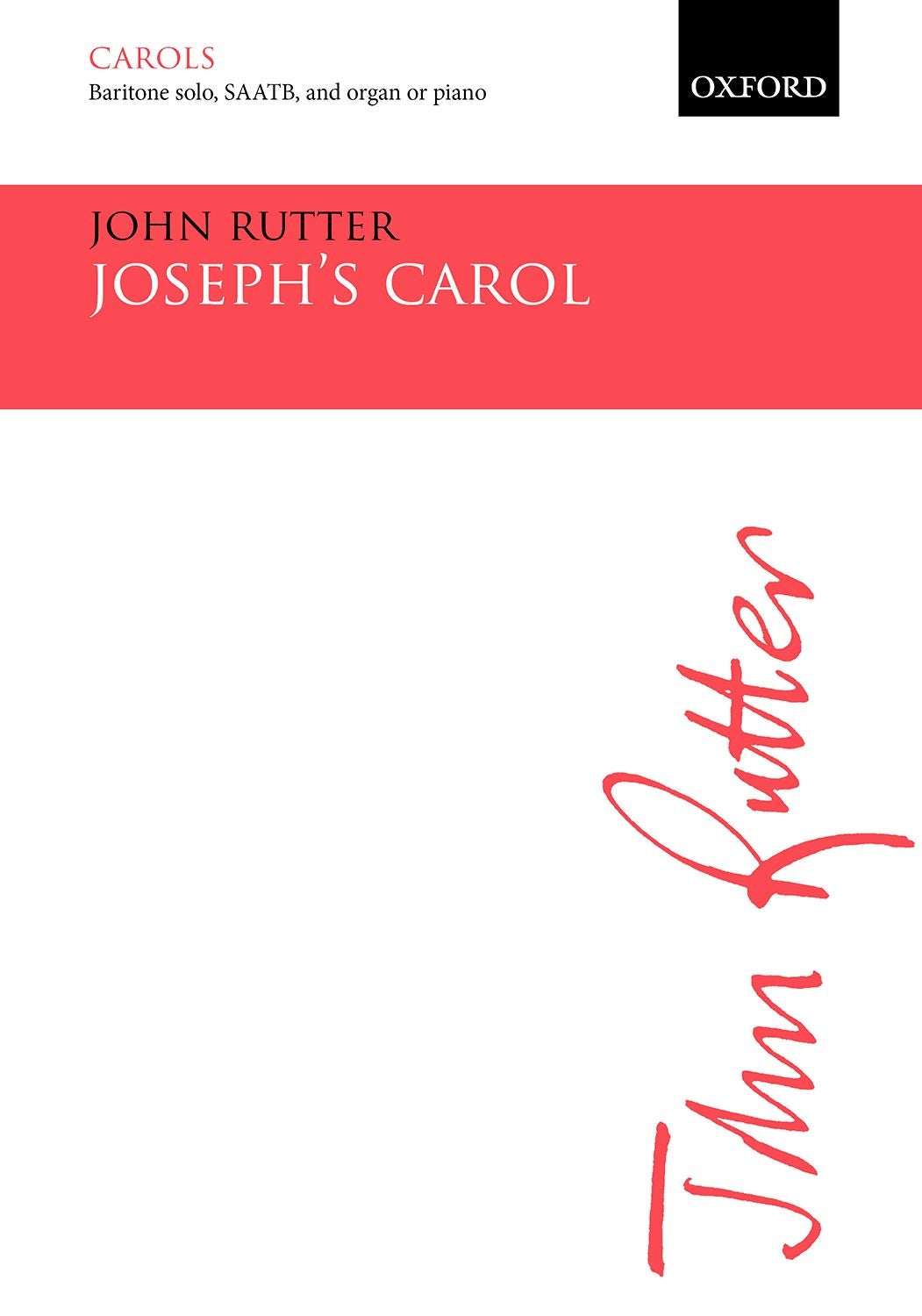 Rutter Josephs Carol Baritone Solo SAAT