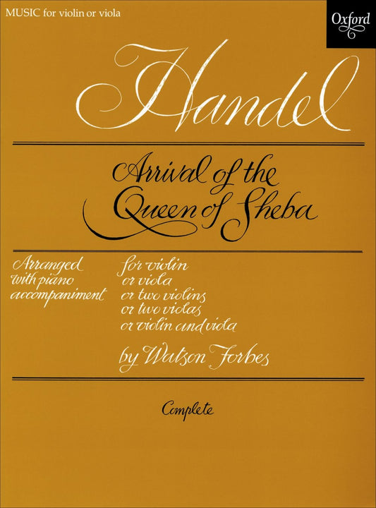 Handel Arrival of Queen of Sheba 1/2 vl