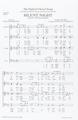 Sargent Silent Night SATB OUP