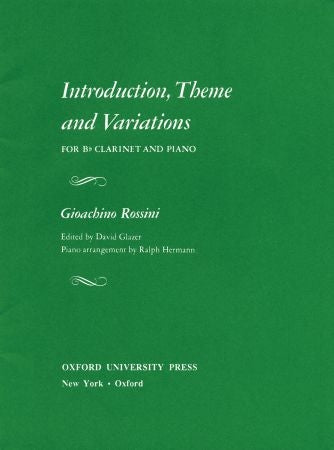 Rossini Intro Theme & Var Clt+Pno OUP