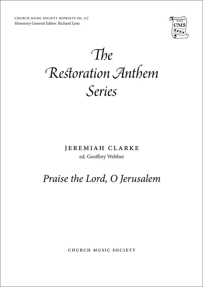 Clarke Praise the Lord O Jerusalem SATB