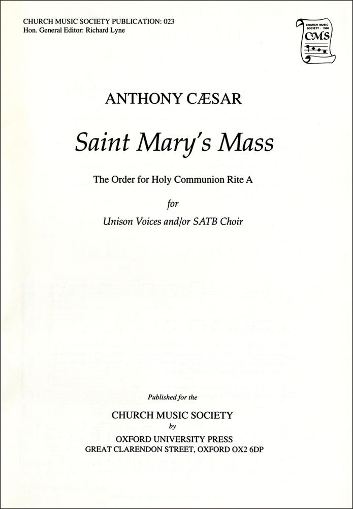 Caesar St Marys Mass Unison/SATB CMS02