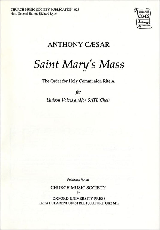 Caesar St Marys Mass Unison/SATB CMS02