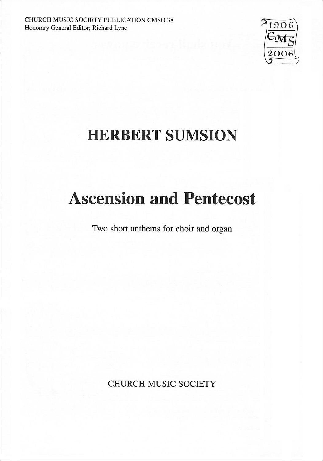 Sumsion Ascension and Pentecost CMSO 38