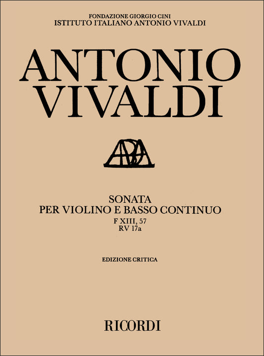 Vivaldi Vln Sonata RV17a RIC Brown Smal