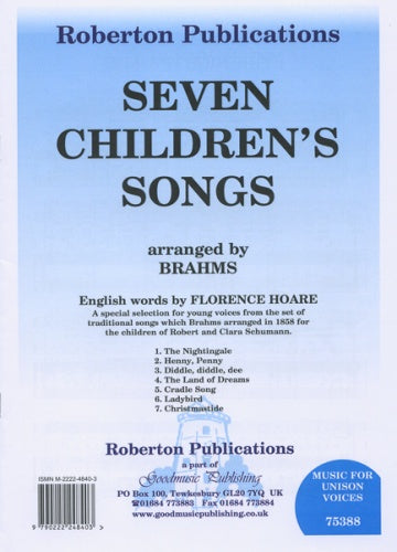 Brahms Seven Childrens Songs GM